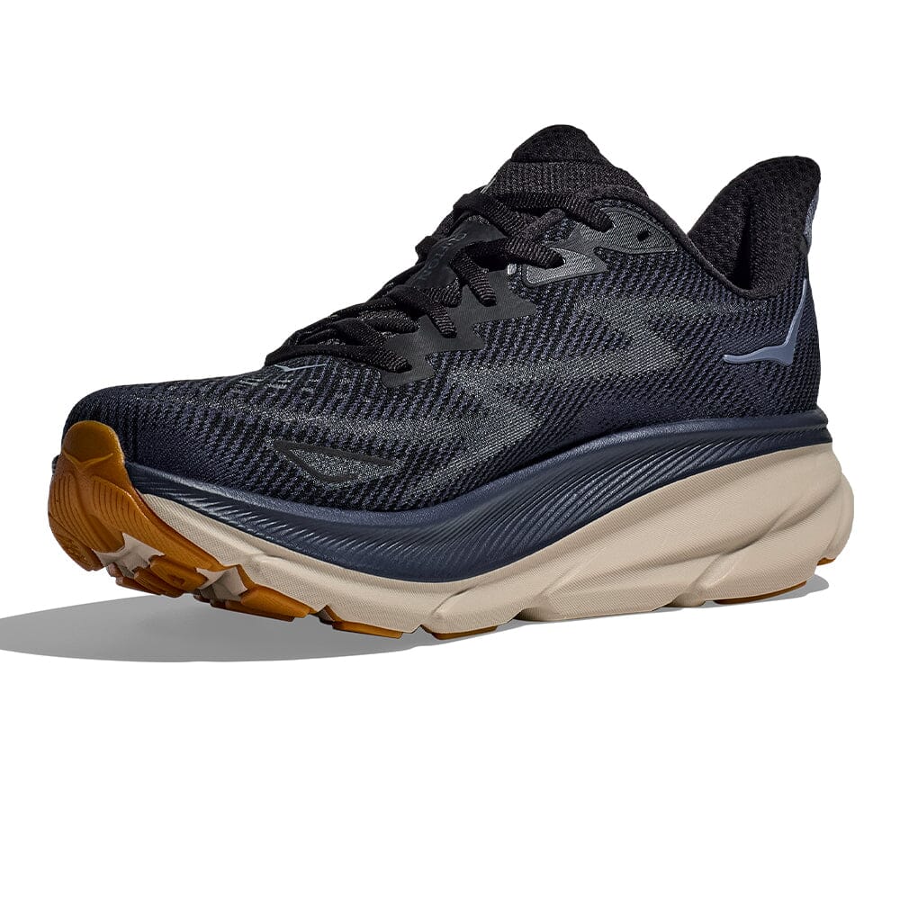 Hoka Men's Clifton 9 - BlackToe Running#colour_black-varsity-navy
