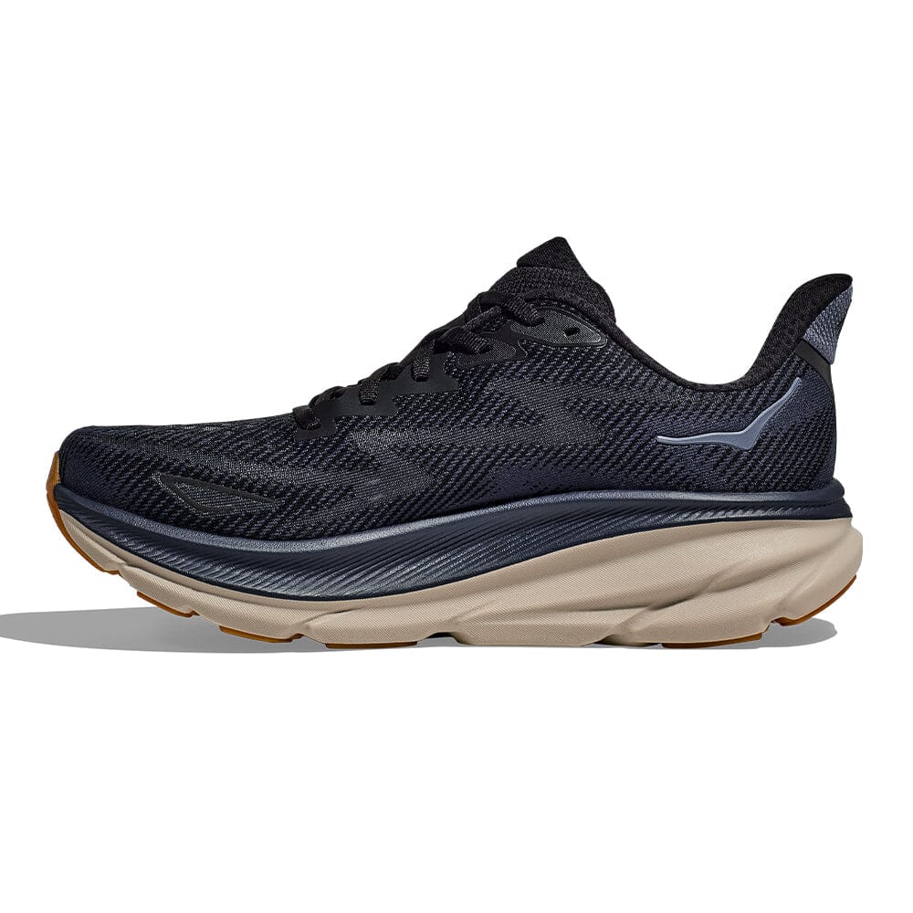 Hoka Men's Clifton 9 - BlackToe Running#colour_black-varsity-navy