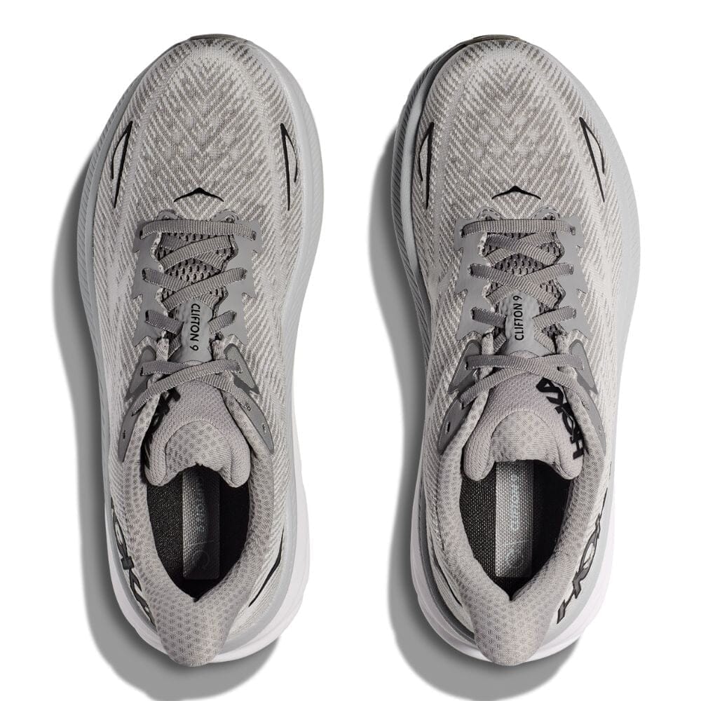 Hoka Men's Clifton 9 Men's Shoes - BlackToe Running#colour_harbor-mist-black