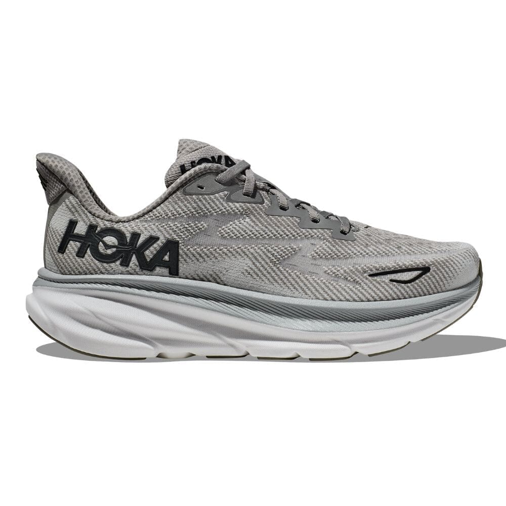 Hoka Men's Clifton 9 Men's Shoes - BlackToe Running#colour_harbor-mist-black