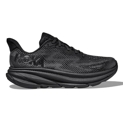 Hoka Men's Clifton 9 Men's Shoes - BlackToe Running#colour_black-black