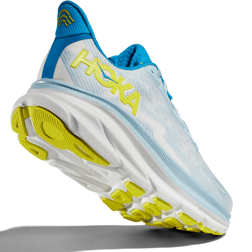 Hoka Men's Clifton 9 Men's Shoes - BlackToe Running#colour_ice-water-evening-primrose