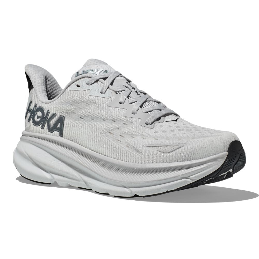 Hoka Men's Clifton 9 Men's Shoes - BlackToe Running#colour_nimbus-cloud-steel-wool