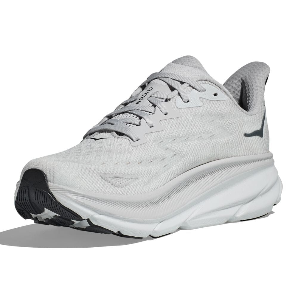Hoka Men's Clifton 9 Men's Shoes - BlackToe Running#colour_nimbus-cloud-steel-wool