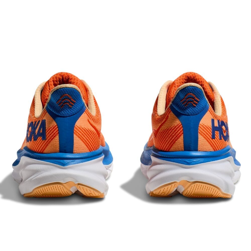 Hoka Men's Clifton 9 Men's Shoes - BlackToe Running#colour_vibrant-orange-impala