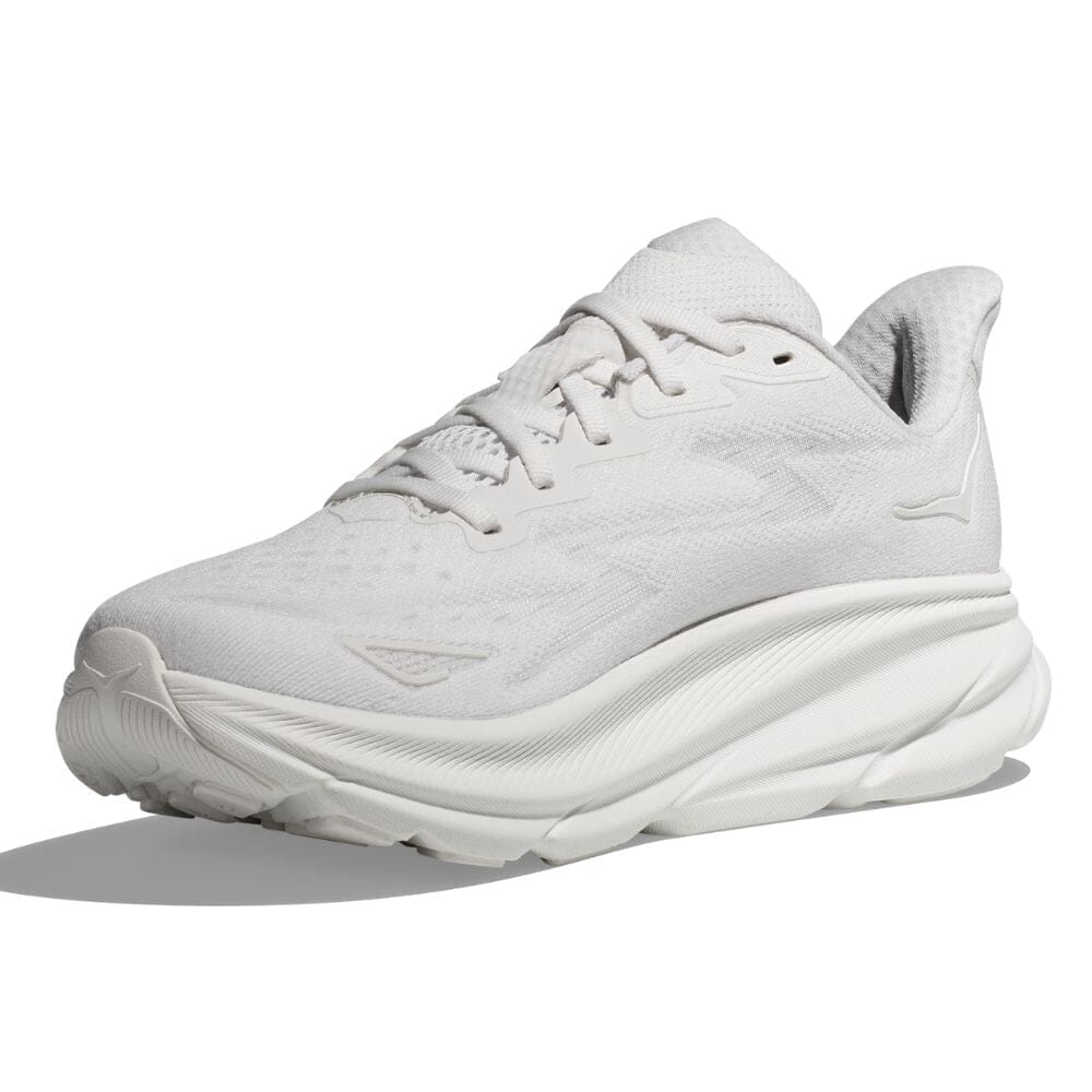 Hoka Men's Clifton 9 Men's Shoes - BlackToe Running#colour_white-white