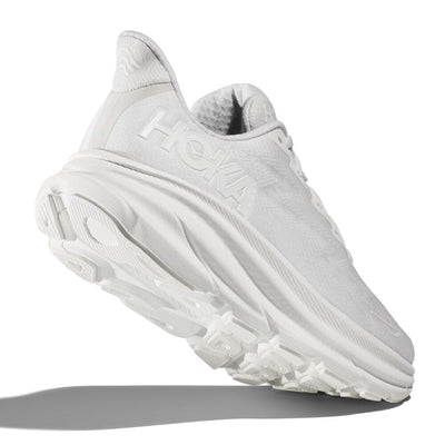 Hoka Men's Clifton 9 Men's Shoes - BlackToe Running#colour_white-white