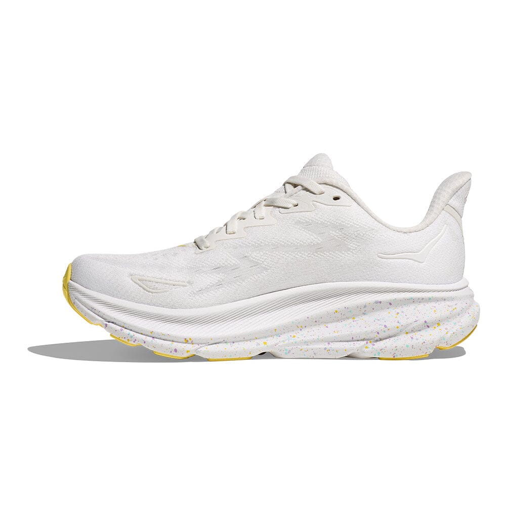 Hoka Men's Clifton 9 - BlackToe Running#colour_white-lemonade