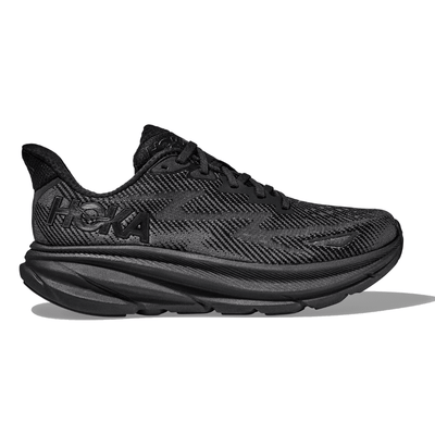 Hoka Women's Clifton 9 Women's Shoes - BlackToe Running#colour_black-black