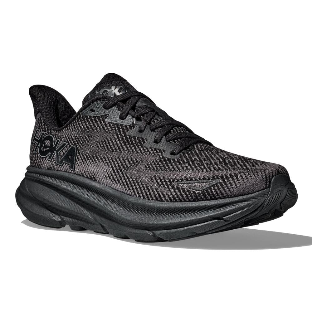 Hoka Women's Clifton 9 Women's Shoes - BlackToe Running#colour_black-black
