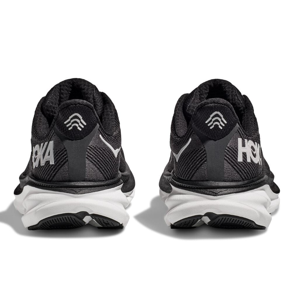 Hoka Women's Clifton 9 Women's Shoes - BlackToe Running#colour_black-white