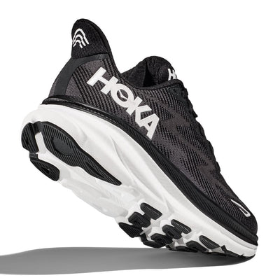Hoka Women's Clifton 9 Women's Shoes - BlackToe Running#colour_black-white