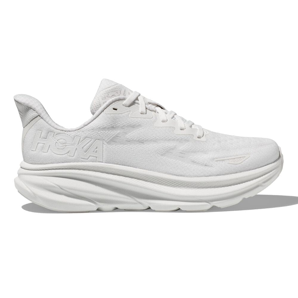Hoka Women's Clifton 9 Women's Shoes - BlackToe Running#colour_white-white