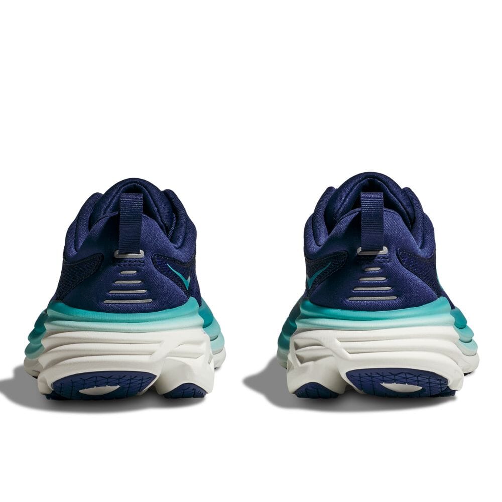 Hoka Women's Bondi 8 Women's Shoes - BlackToe Running#colour_bellwether-blue-evening-sky