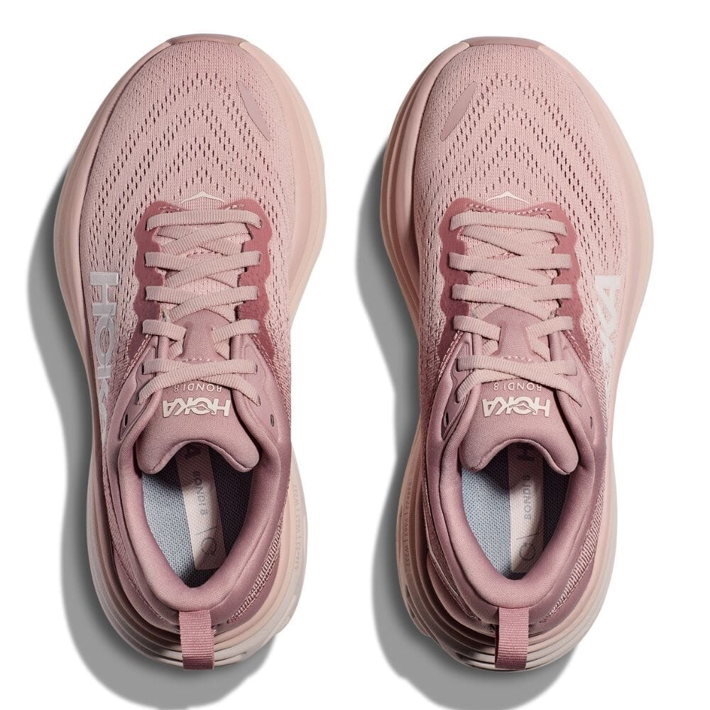 Hoka Women's Bondi 8 Women's Shoes - BlackToe Running#colour_pale-mauve-peach-whip