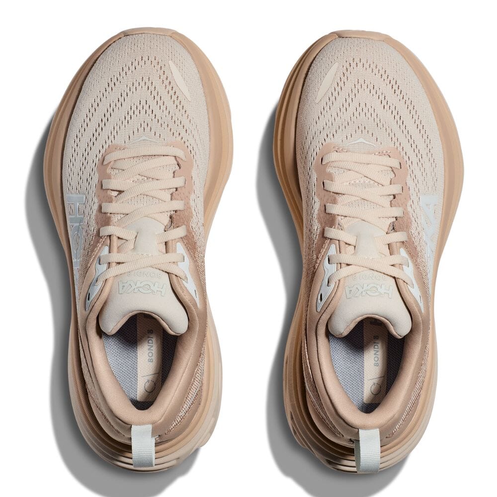 Hoka Women's Bondi 8 Women's Shoes - BlackToe Running#colour_shifting-sand-eggnog