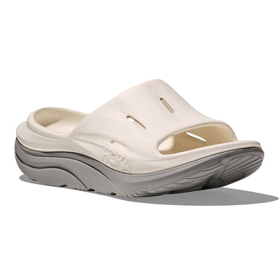 Hoka Ora Recovery Slide 3 - Alabaster & Stardust - BlackToe Running#colour_alabaster-stardust