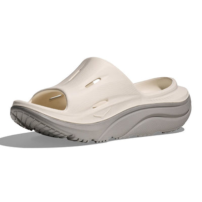 Hoka Ora Recovery Slide 3 - Alabaster & Stardust - BlackToe Running#colour_alabaster-stardust