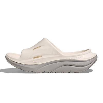 Hoka Ora Recovery Slide 3 - Alabaster & Stardust - BlackToe Running#colour_alabaster-stardust
