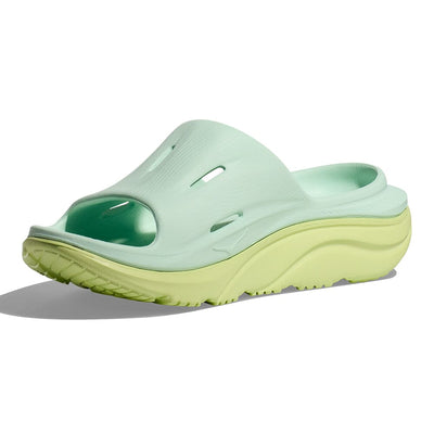 Hoka Ora Recovery Slide 3 - Aqua Breeze & Celery Juice - BlackToe Running#colour_aqua-breeze-celery-juice