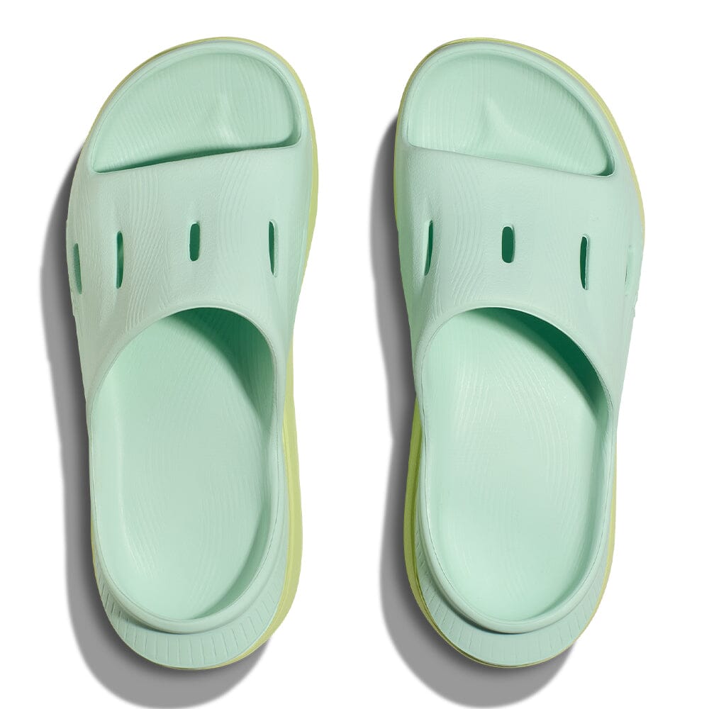 Hoka Ora Recovery Slide 3 - Aqua Breeze & Celery Juice - BlackToe Running#colour_aqua-breeze-celery-juice
