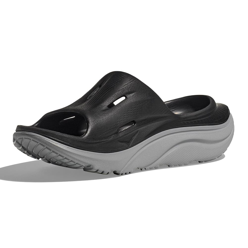 Hoka Ora Recovery Slide 3 - Black & Stellar Grey - BlackToe Running#colour_black-stellar-grey