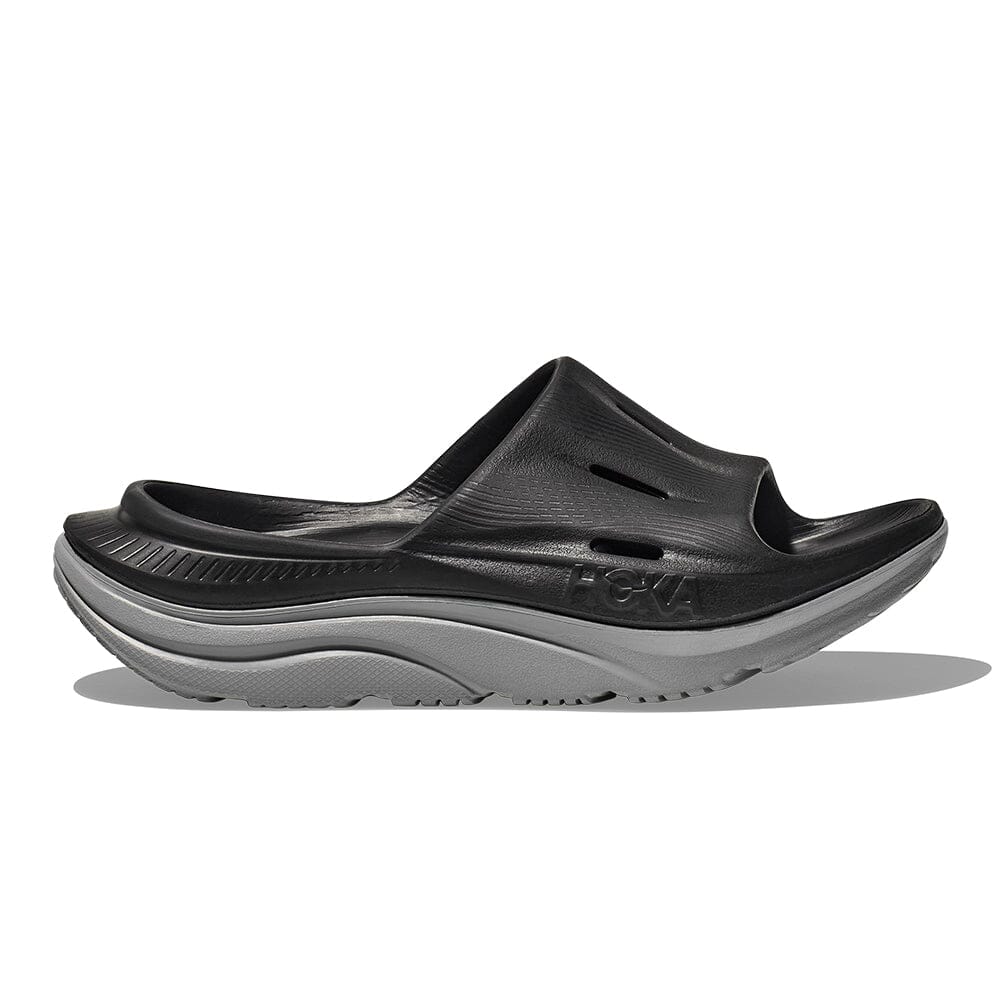 Hoka Ora Recovery Slide 3 - Black & Stellar Grey - BlackToe Running#colour_black-stellar-grey