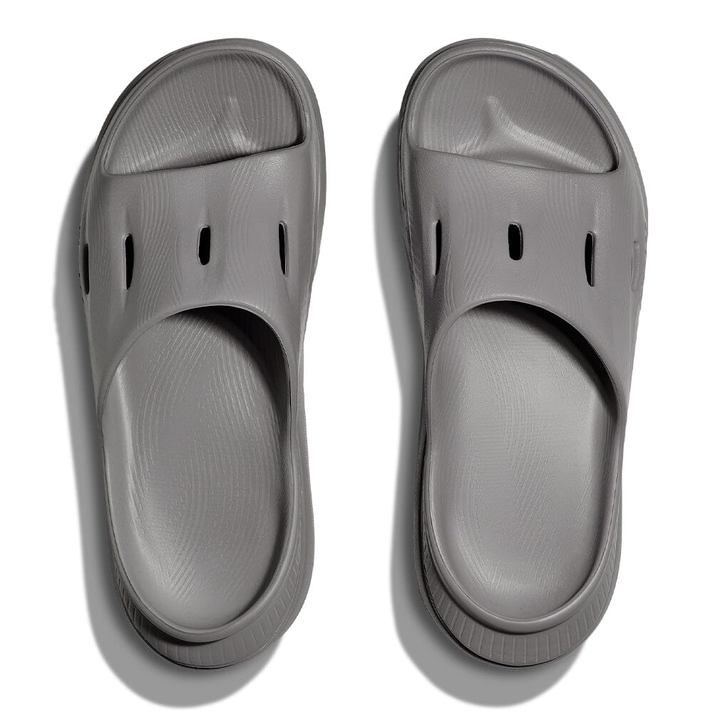 Hoka Ora Recovery Slide 3 - Grey & Grey Slides - BlackToe Running#colour_grey-grey