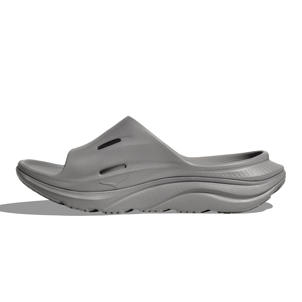 Hoka Ora Recovery Slide 3 - Grey & Grey Slides - BlackToe Running#colour_grey-grey