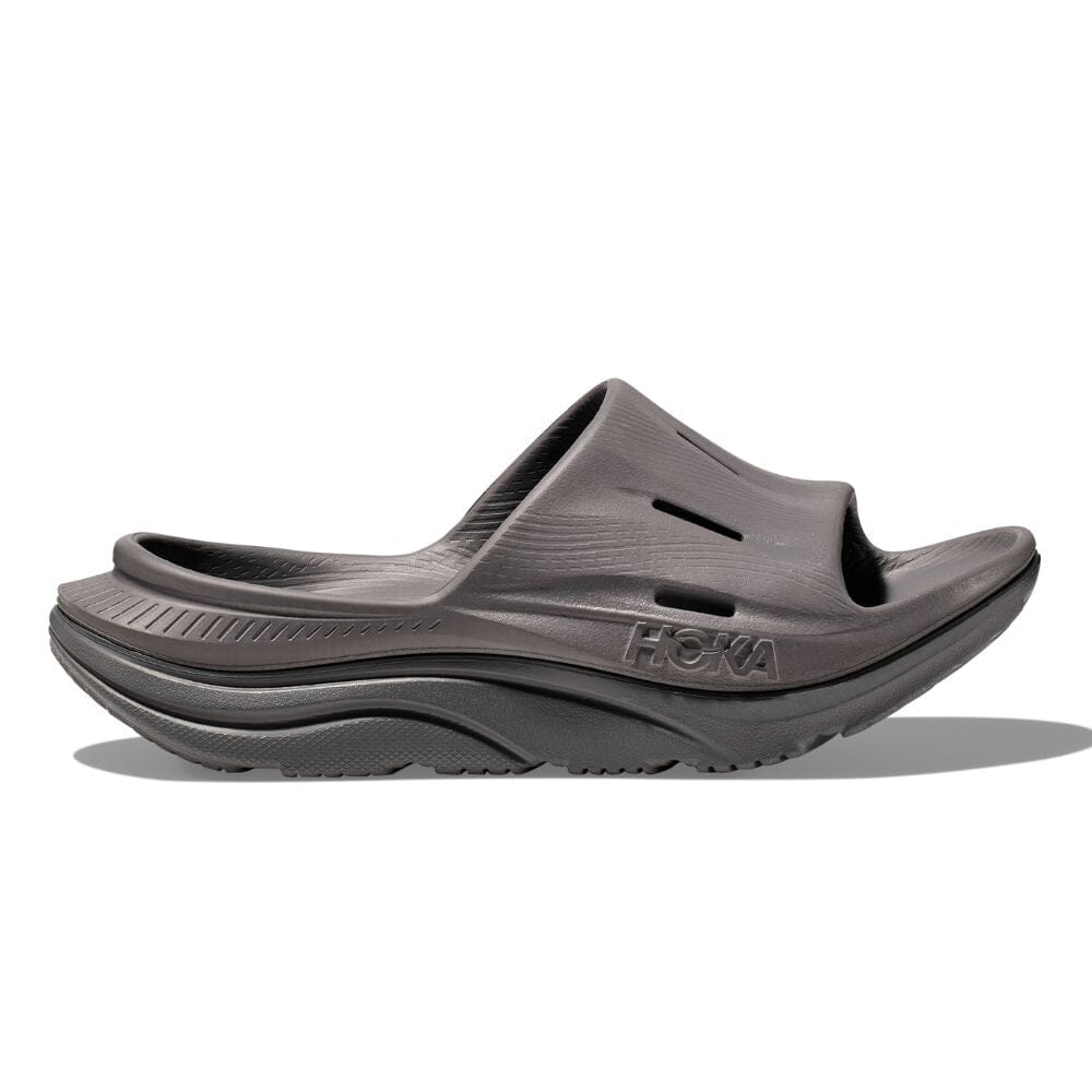 Hoka Ora Recovery Slide 3 - Grey & Grey Slides - BlackToe Running#colour_grey-grey