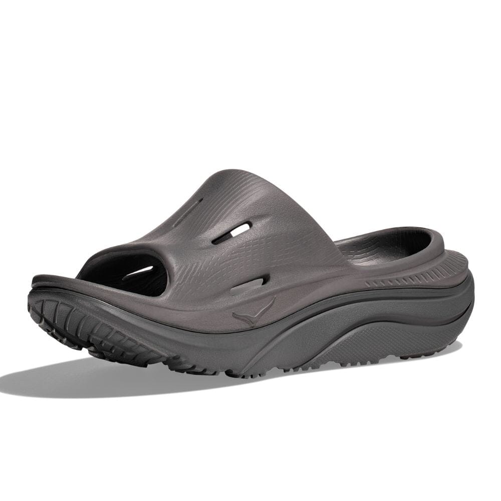 Hoka Ora Recovery Slide 3 - Grey & Grey Slides - BlackToe Running#colour_grey-grey
