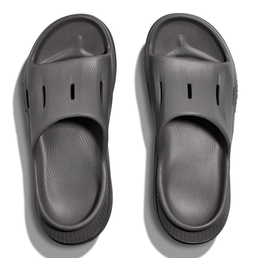 Hoka Ora Recovery Slide 3 - Grey & Grey Slides - BlackToe Running#colour_grey-grey