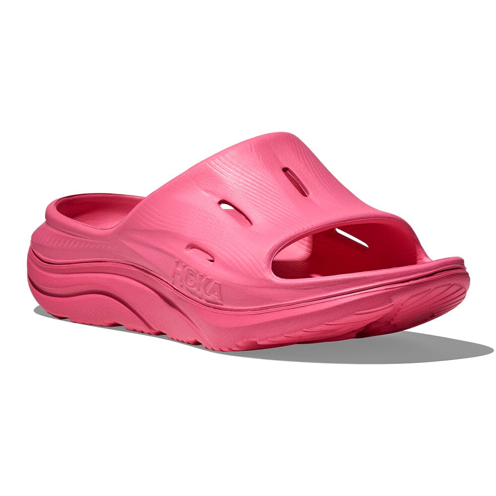 Hoka Ora Recovery Slide 3 - Neon Rode - BlackToe Running