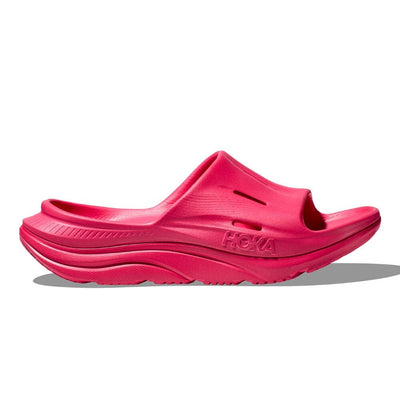 Hoka Ora Recovery Slide 3 - Raspberry - BlackToe Running#colour_raspberry