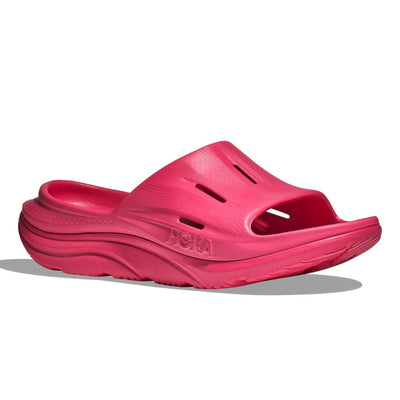 Hoka Ora Recovery Slide 3 - Raspberry - BlackToe Running#colour_raspberry