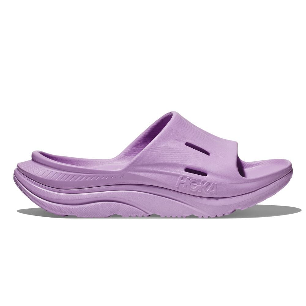 Hoka Ora Recovery Slide 3 - Violet Bloom Slides - BlackToe Running#colour_violet-bloom