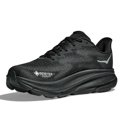 Hoka Men's Clifton 9 GTX Men's Shoes - BlackToe Running#colour_black-black