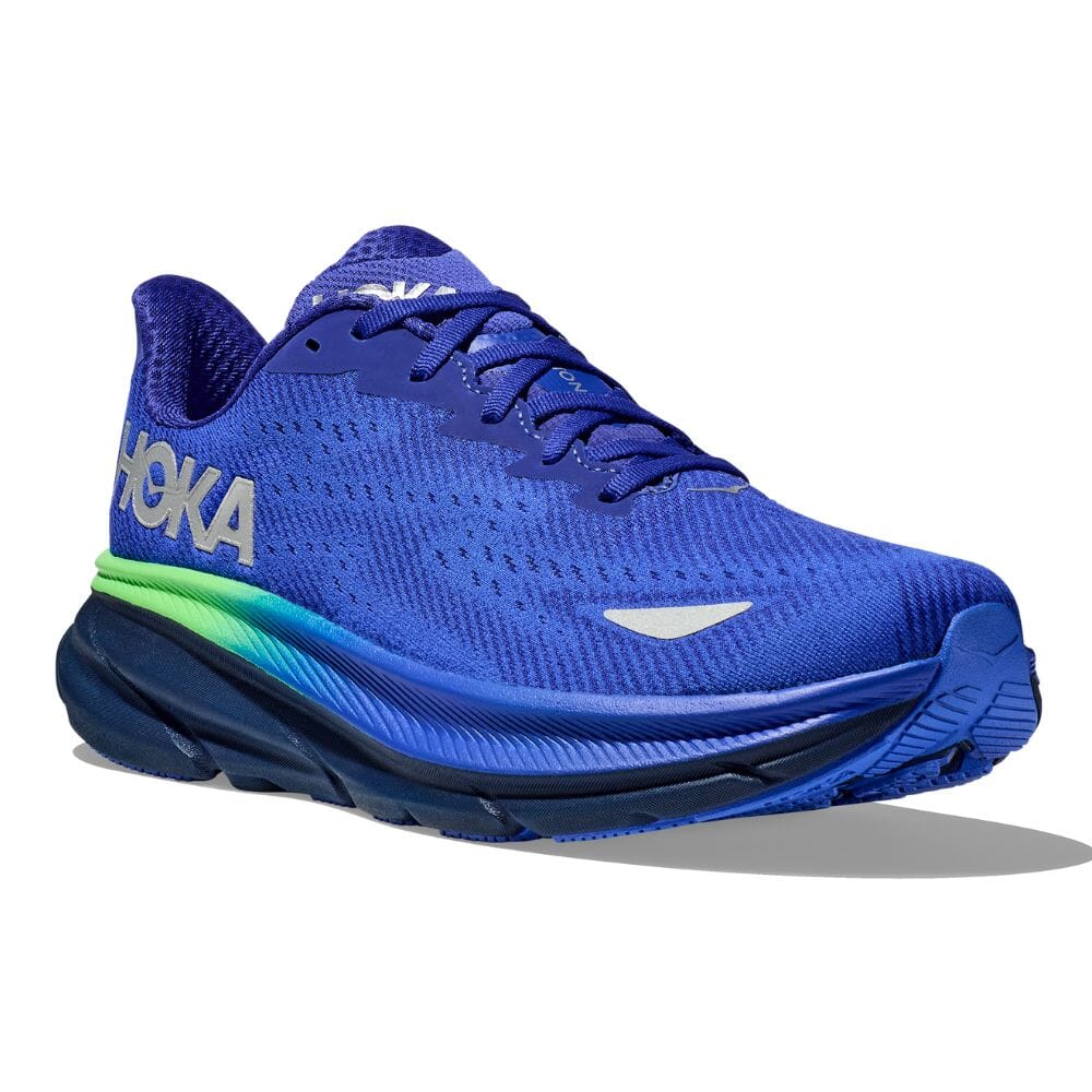 Hoka Men's Clifton 9 GTX Men's Shoes - BlackToe Running#colour_dazzling-blue-evening-sky