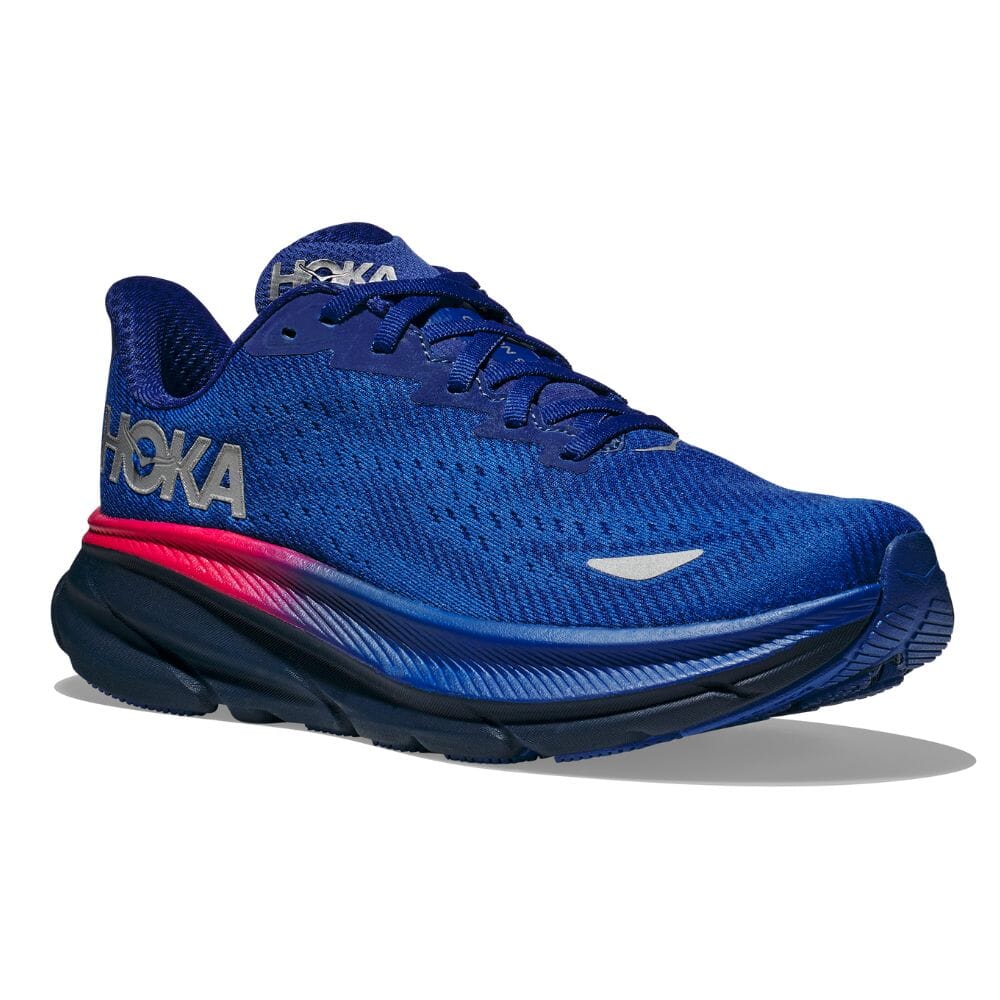 Hoka Women's Clifton 9 GTX Women's Shoes - BlackToe Running#colour_dazzling-blue-evening-sky
