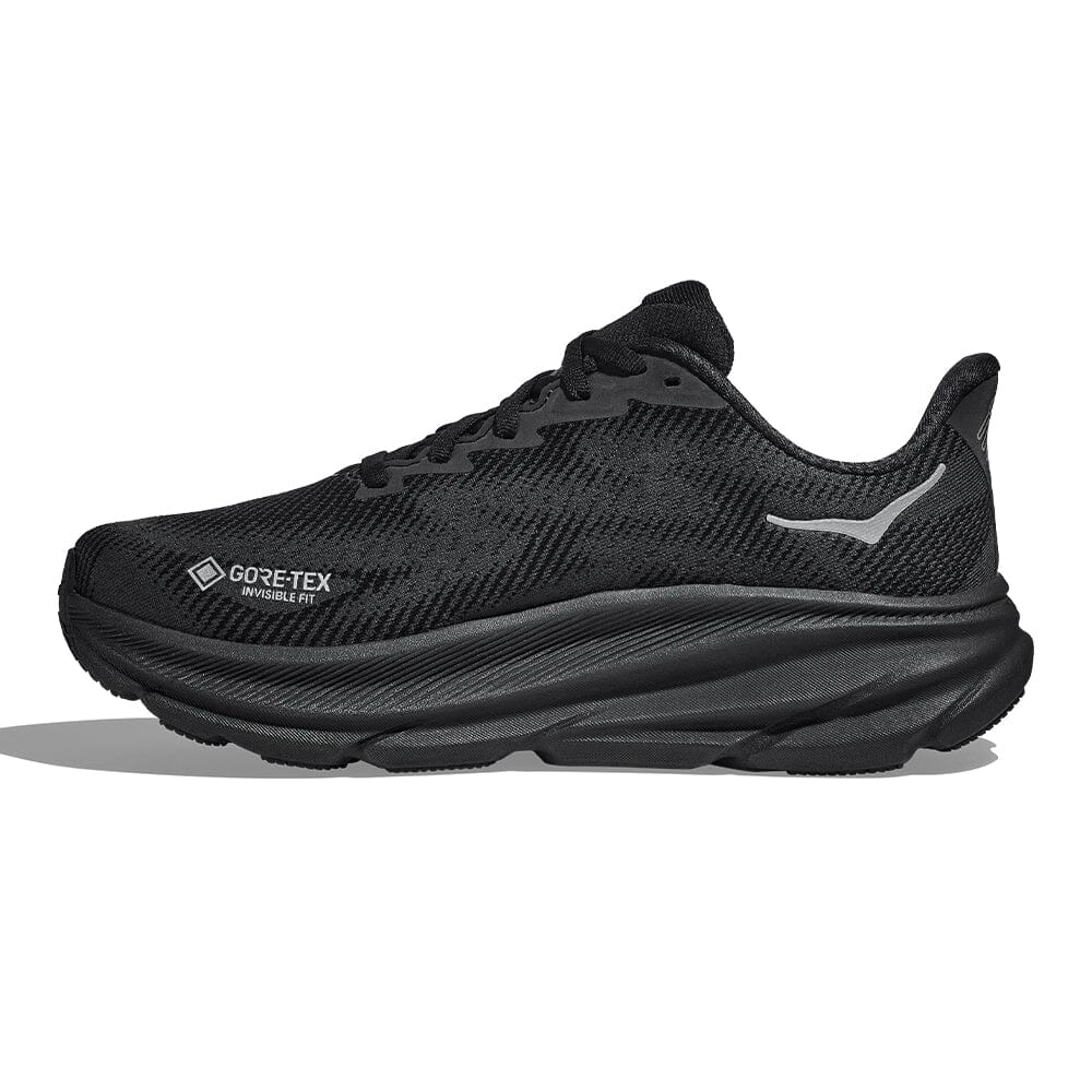 Hoka Women's Clifton 9 GTX Women's Shoes - BlackToe Running#colour_black