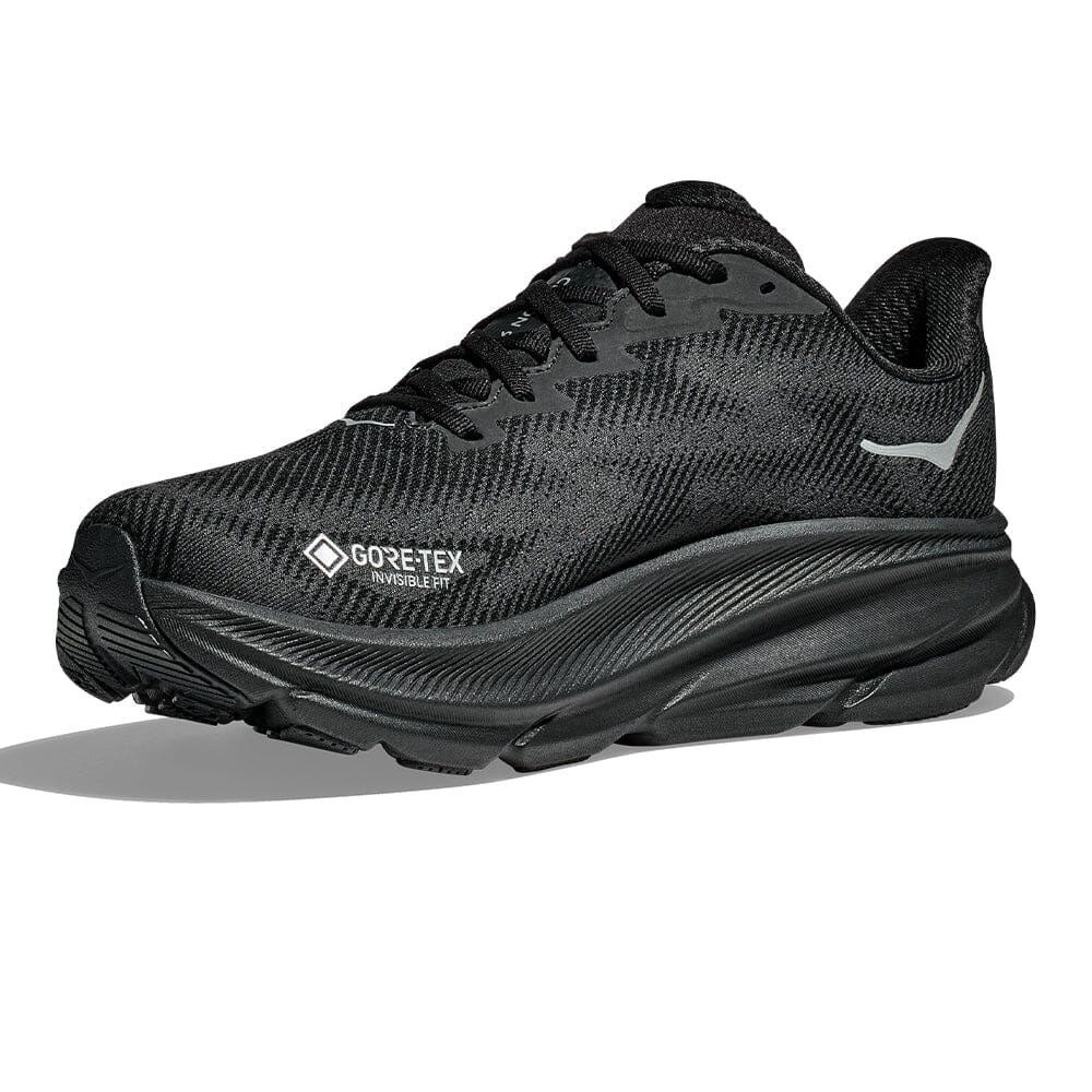 Hoka Women's Clifton 9 GTX Women's Shoes - BlackToe Running#colour_black