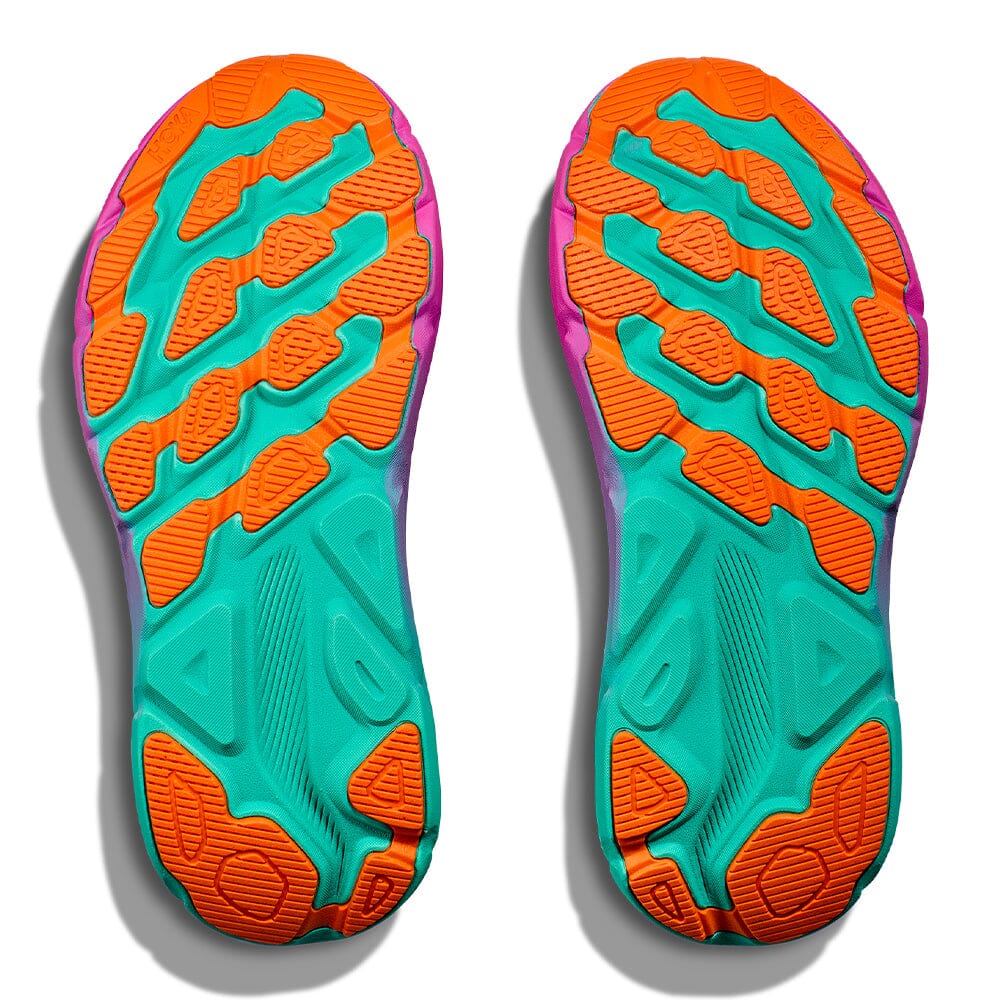 Hoka Women's Clifton 9 GTX Women's Shoes - BlackToe Running#colour_black-electric-aqua