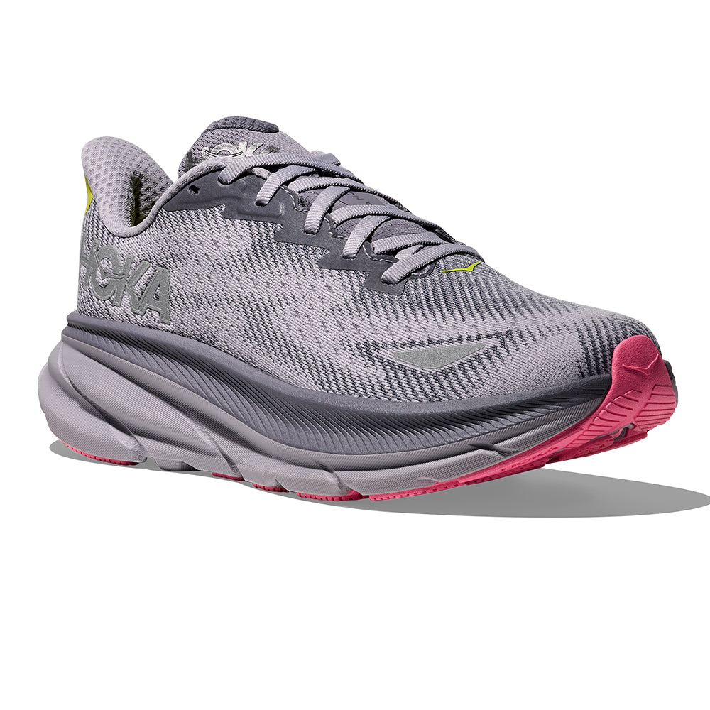 Hoka Women's Clifton 9 GTX Women's Shoes - BlackToe Running#colour_grey-skies-foggy-grey