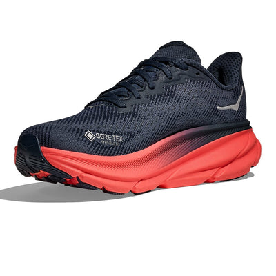 Hoka Women's Clifton 9 GTX Women's Shoes - BlackToe Running#colour_varsity-navy-nautical-dusk