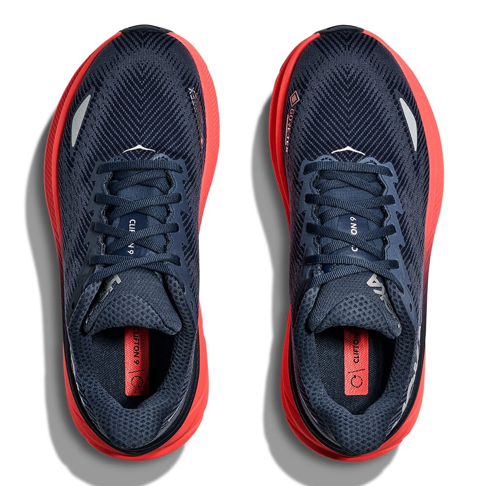 Hoka Women's Clifton 9 GTX Women's Shoes - BlackToe Running#colour_varsity-navy-nautical-dusk