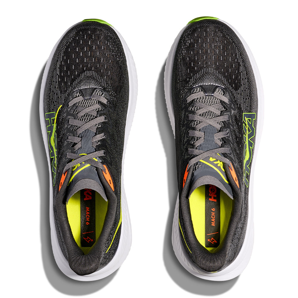 Hoka Men's Mach 6 - BlackToe Running#colour_gravel-asphalt-grey