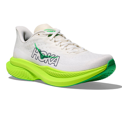 Hoka Men's Mach 6 - BlackToe Running#colour_white-neon-lime