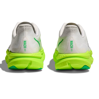 Hoka Men's Mach 6 - BlackToe Running#colour_white-neon-lime