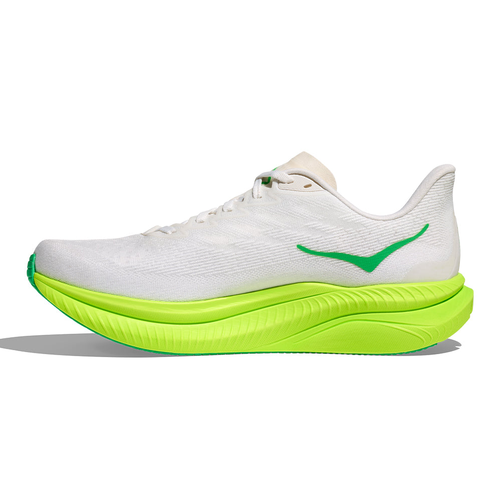 Hoka Men's Mach 6 - BlackToe Running#colour_white-neon-lime