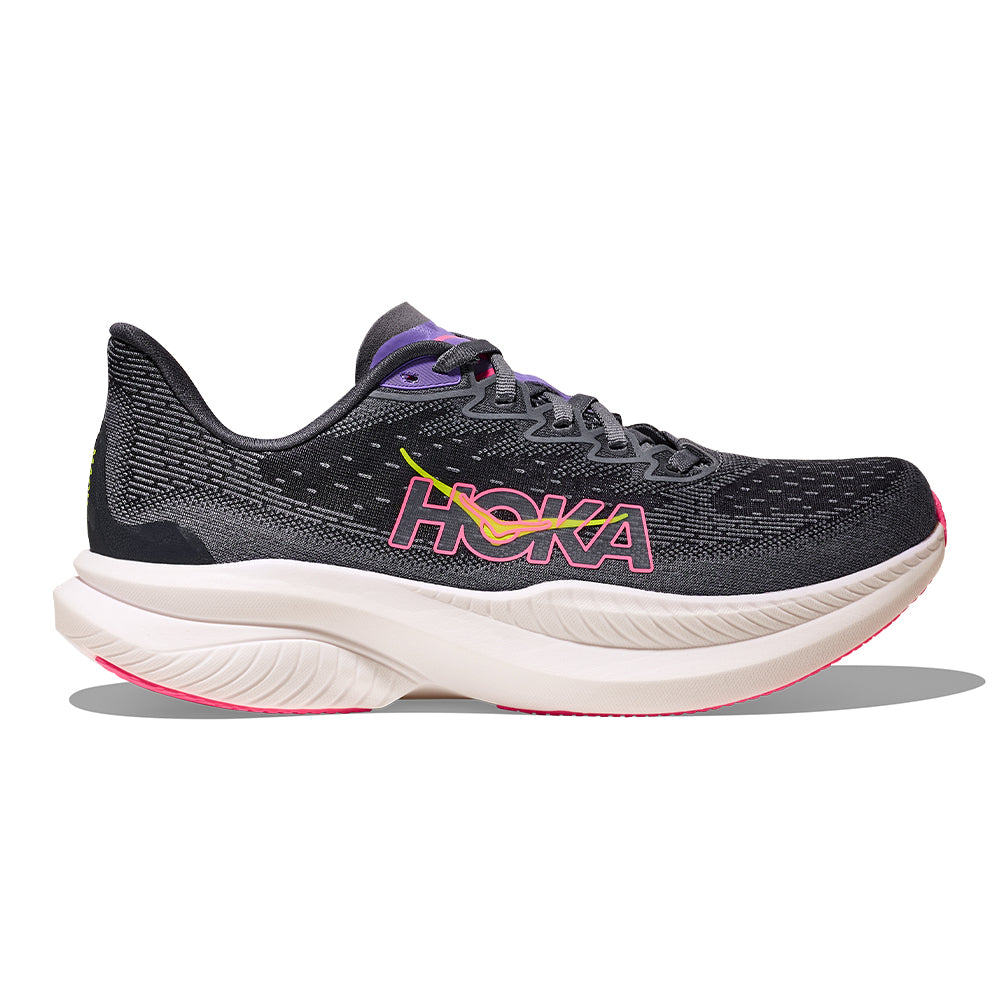 Hoka Women's Mach 6 - BlackToe Running#colour_grey-skies-charcoal-grey